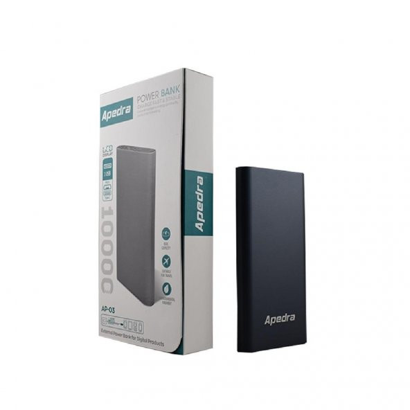 Apedra Ap-03 10000 mAh Powerbank 3.0 Hızlı Şarj Taşınabilir - 6