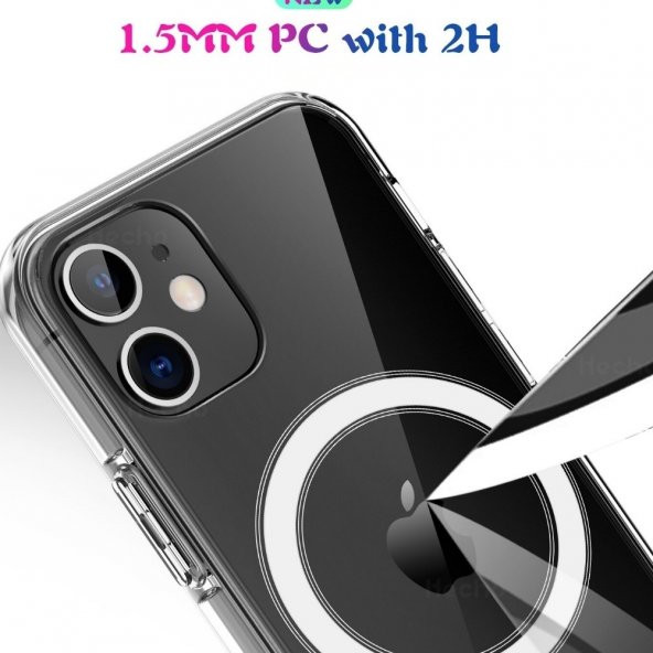 Teleplus iPhone 12 Mini Kılıf Coss Wireless Destekli Hibrit Silikon  + Mıknatıslı Kartlıklı Kılıf - 5