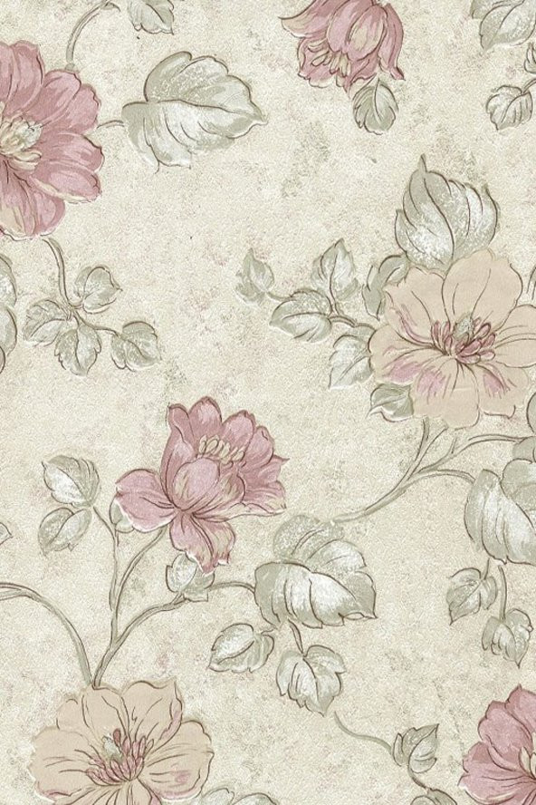 Zümrüt Esmeralda 5635 Geniş Çiçek Desen Duvar Kağıdı (5,30 M²)