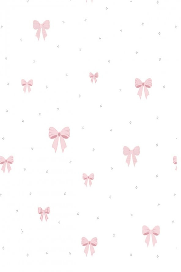 Zümrüt Milk Baby 415-1 Pembe Kurdele Desenli Çocuk Duvar Kağıdı 5,30 M²