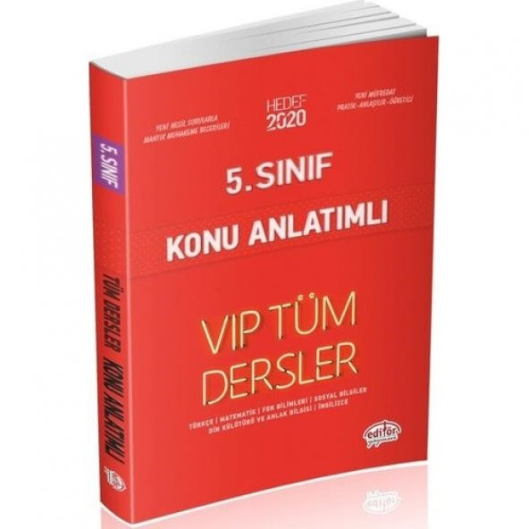 Editör Yayınları 5. Sınıf Vip Tüm Dersler Konu Anlatımlı