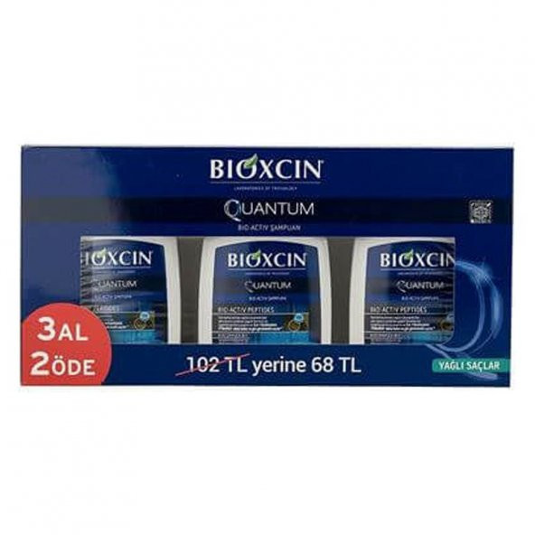 Bioxcin Quantum 3 Al 2 Öde Şampuan Yağlı Saçlar (91,80 TL Etiketli)