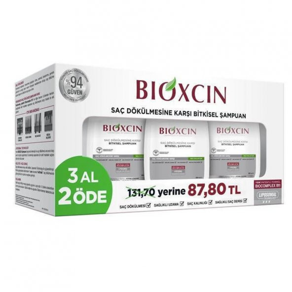 Bioxcin Genesis 3 Al 2 Öde Şampuan Yağlı Saçlar + 3 Adet Serum Hediye (87,80 TL Etiketli)
