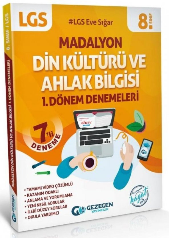 Gezegen Yayınları 8. Sınıf Madalyon Din Kültürü Ve Ahlak Bilgisi 1.Dönem 7li Denemeleri - 2