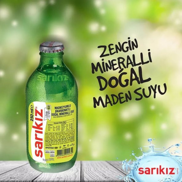 SARIKIZ DOĞAL MADEN SUYU 0.250 ML 12Lİ - Resim 3