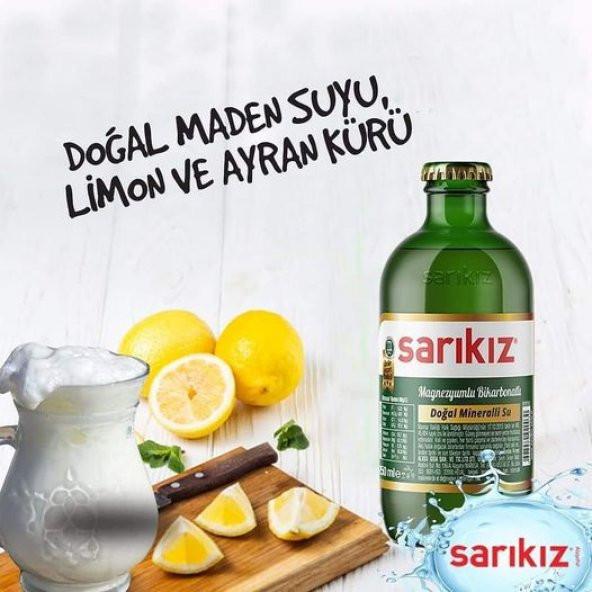 SARIKIZ DOĞAL MADEN SUYU 0.250 ML 12Lİ - Resim 6