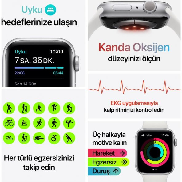 Apple Watch S6 44mm GPS Space Gray  M00H3TU/A (Apple TR Garantili) - 6