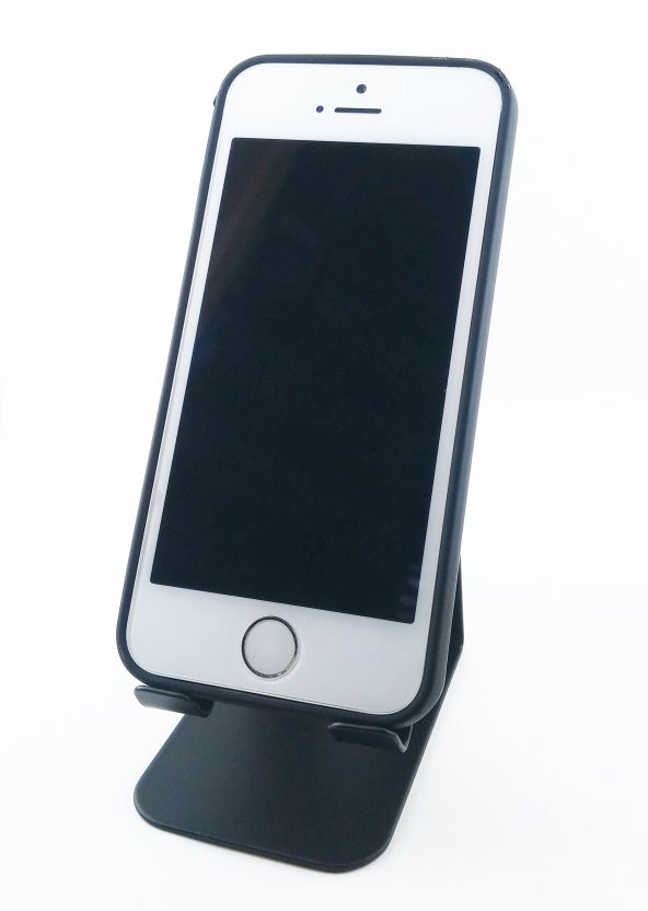 METAL STAND TELEFON TUTUCU SİYAH MASA ÜSTÜ TELEFON TUTUCU - 1
