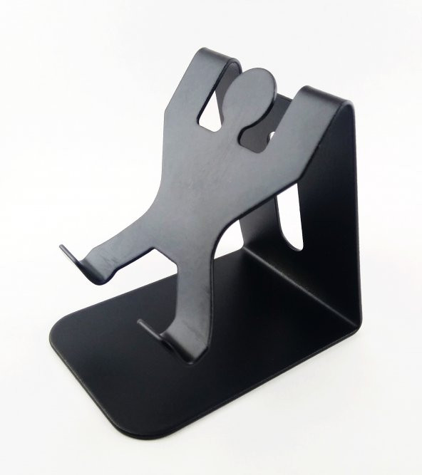 METAL STAND TELEFON TUTUCU SİYAH MASA ÜSTÜ TELEFON TUTUCU - 2