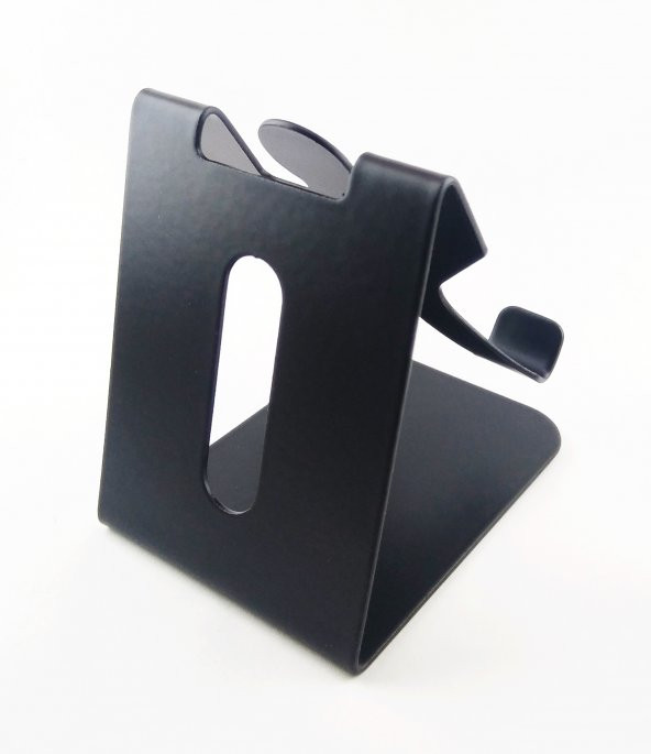 METAL STAND TELEFON TUTUCU SİYAH MASA ÜSTÜ TELEFON TUTUCU - 3