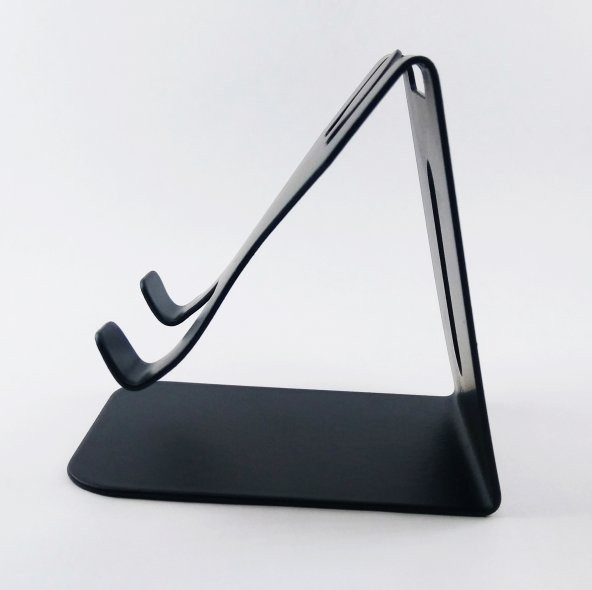 METAL STAND TELEFON TUTUCU SİYAH MASA ÜSTÜ TELEFON TUTUCU - 4