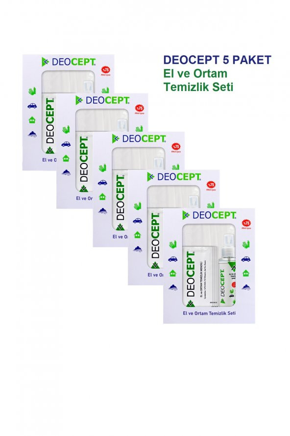 Deocept 5 Paket El ve Ortam Temizlik Seti-Hijyen Paketi