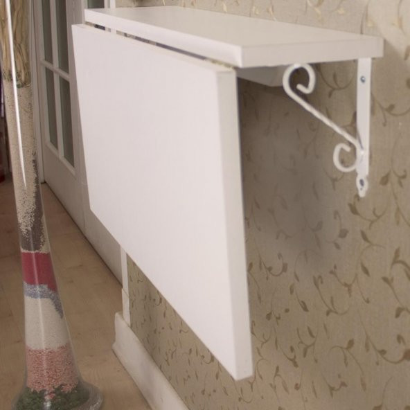 Duvara Monteli Katlanır Mutfak Masası Çalışma Masası 60x90 cm - 1