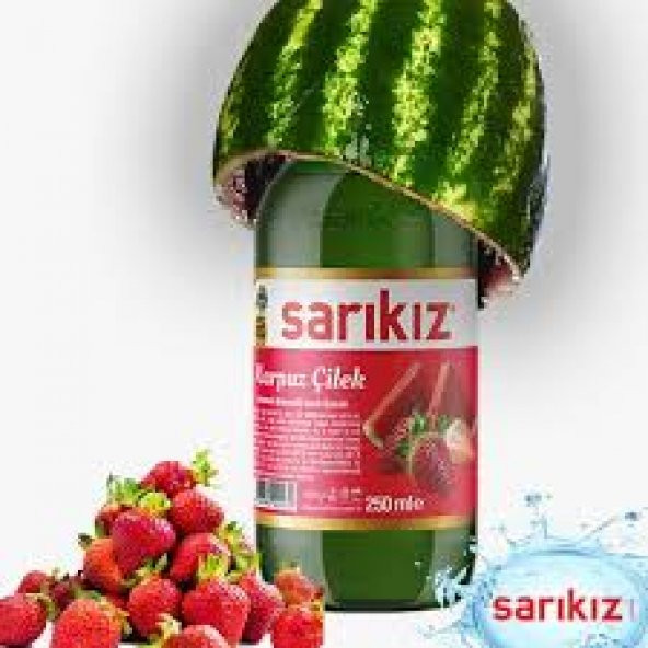 SARIKIZ KARPUZ-ÇİLEK AROMALI MADEN SUYU 0.250ML 6 LI - 4