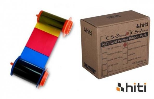 Hiti CS-2 Ribon YMCKO 400 Baskı Renkli Ribon+Çip - 5