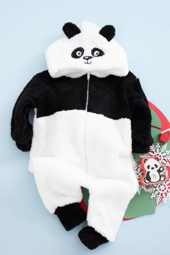Bebek Çocuk Panda Tulum Peluş Welsoft