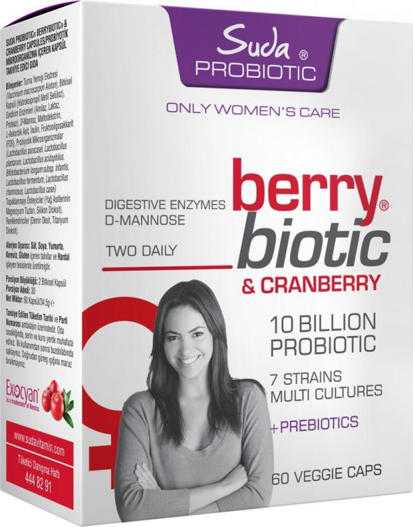 Suda Probiotic Berrybiotic 60 Kapsül