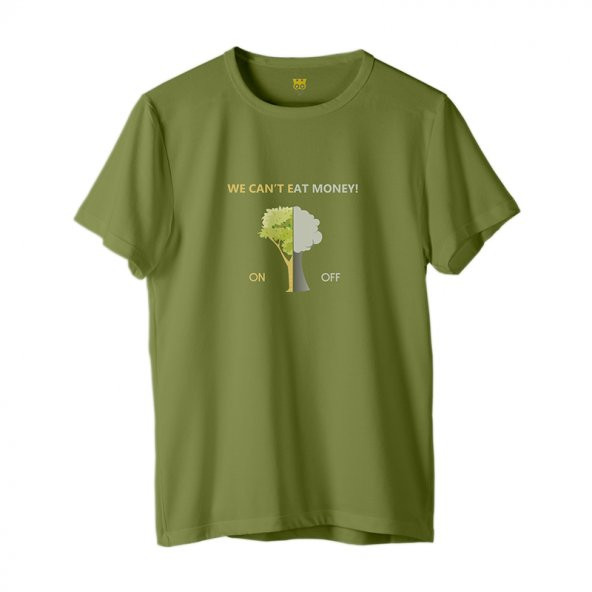 Zhoppers Switch The Nature On! Yeşil Tasarım T-Shirt