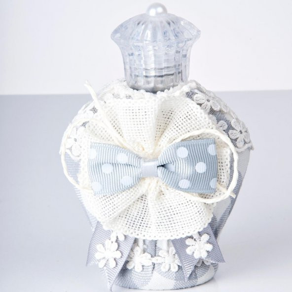 Lucca Pamuk Havlu + Süslü Sabun + Süslü Kolonya Şişesi Kutulu Set - Resim 7