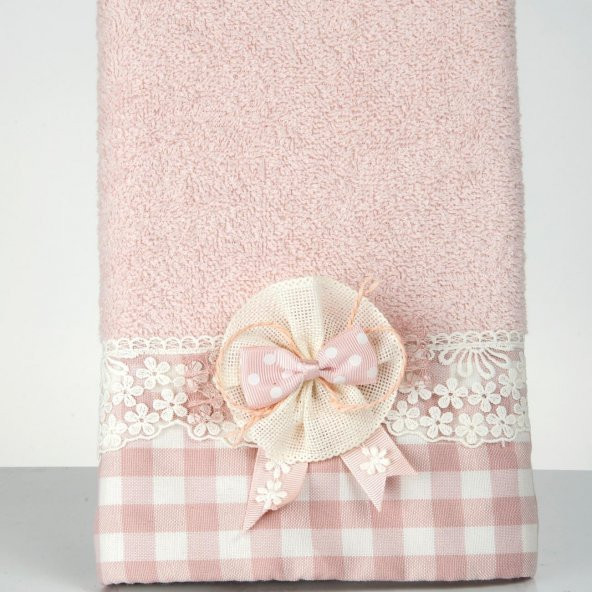 Lucca Pamuk Havlu + Süslü Sabun + Süslü Kolonya Şişesi Kutulu Set - Resim 10