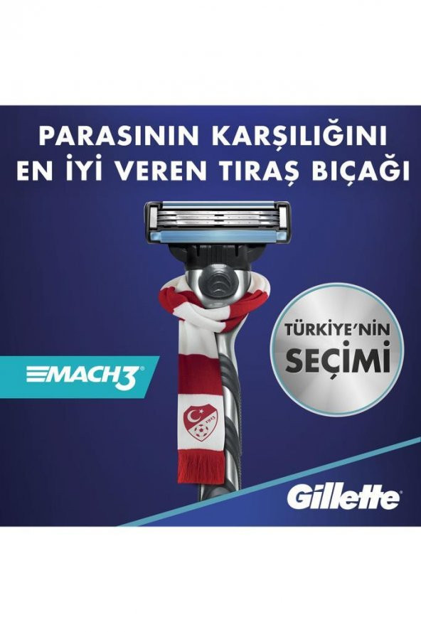 Gillette Mach3 Tıraş Makinesi + Yedek Bıçak 8li + Köpük 300 ml + Çanta - 3
