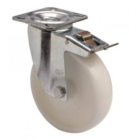 Frenli Dönerli Tablalı Servis Tekeri Polyemid 150 mm Uygur 2 Adet