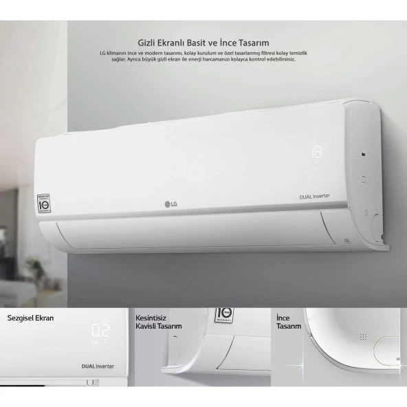 Lg S3-M12JA2FA Dual Plus 12000 Btu Wifi R32 Gaz A++ İnverter Klima - 3