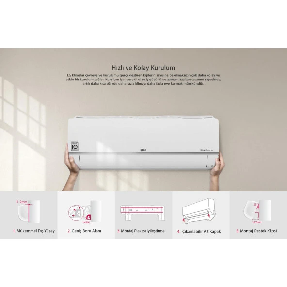 Lg S3-M12JA2FA Dual Plus 12000 Btu Wifi R32 Gaz A++ İnverter Klima - 5