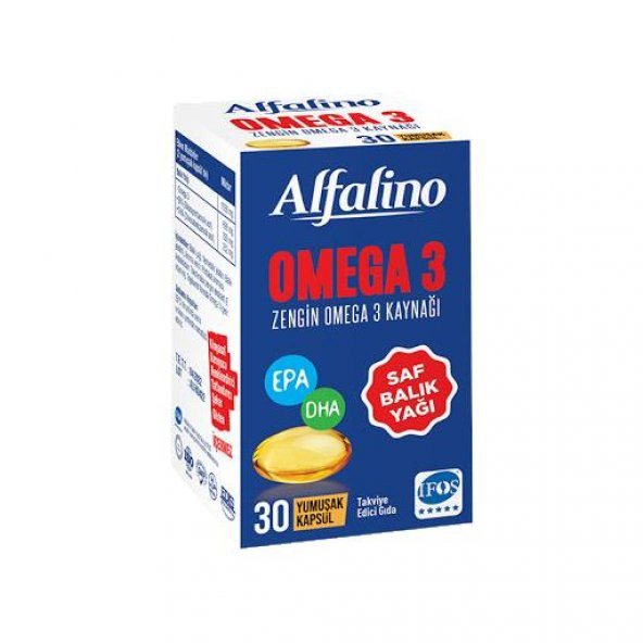 Alfalino Omega 3 Balık Yağı 30 Yumuşak Kapsül