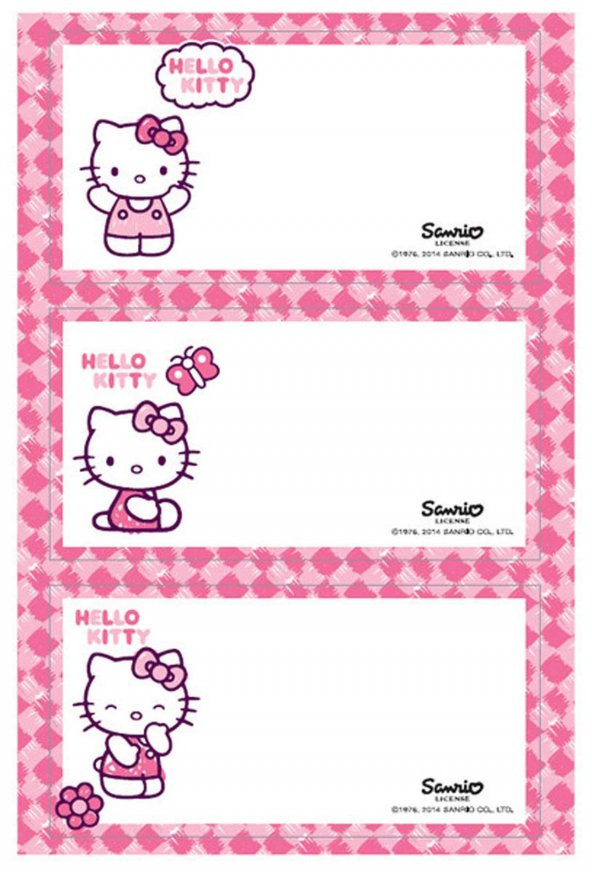 Umur Hello Kıtty Okul Etiketi 8*3 24lü Hk1400 (1 Paket)