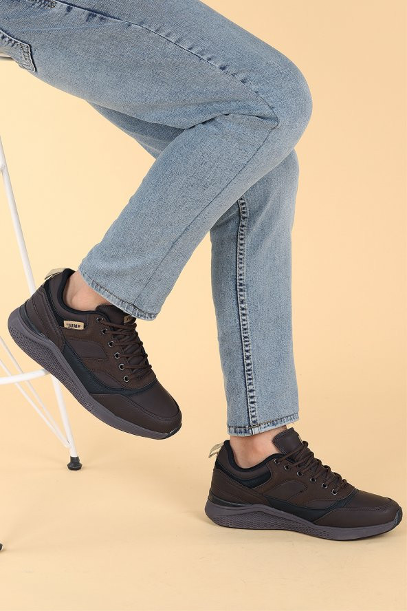 Jump 25548 Günlük Bağcıklı Erkek Spor Ayakkabı Kahverengi - 2