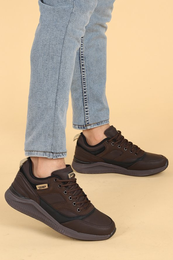 Jump 25548 Günlük Bağcıklı Erkek Spor Ayakkabı Kahverengi - 3
