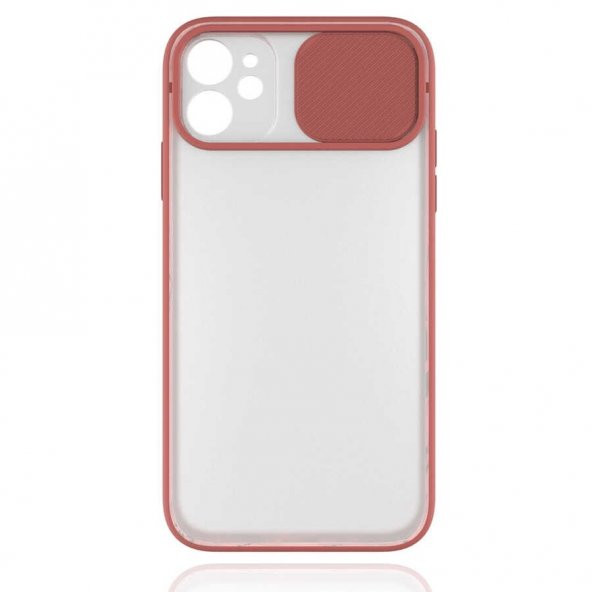Gpack Apple iPhone 11 Kılıf Kamera Sürgülü Kapatmalı Silikon - 1