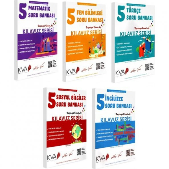 Koray Varol Yayınları 5. Sınıf Kılavuz Serisi Tüm Dersler Soru Bankası Seti 5 Kitap