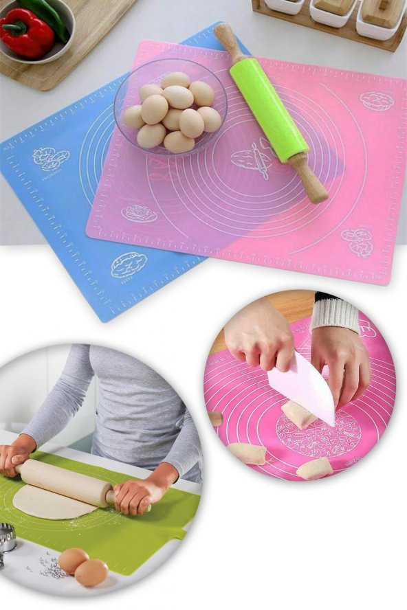 Penguen Silikon Hamur Açma Örtüsü Matı Ölçekli Asorti - 3