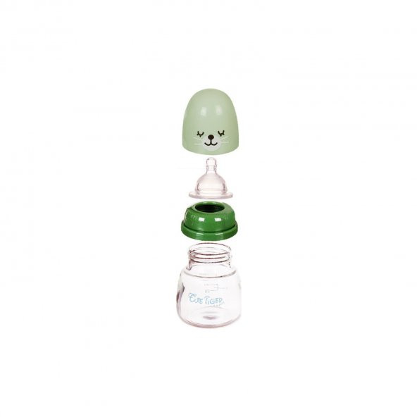 Yukka 60 ml Cam Biberon Bebek Düz Burunlu Kristal Elmas Cam - 3