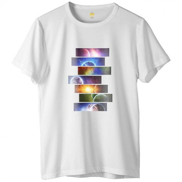 Zhoppers Planet Beyaz Tasarım T-Shirt