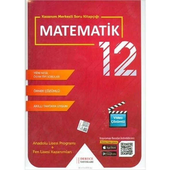 Derece Yayınları 12. Sınıf Matematik Kazanım Merkezli Soru Kitapçığı