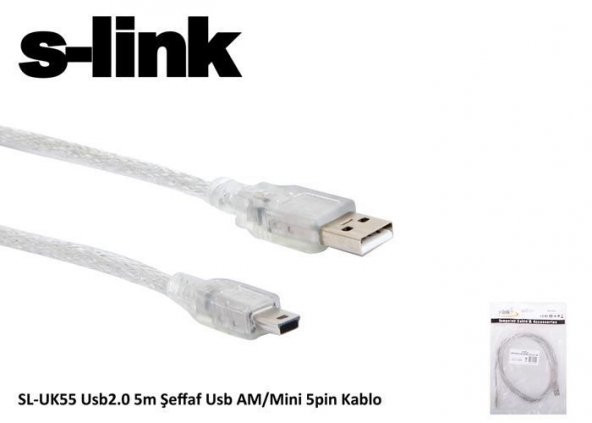 S-Link Sl-Uk5 S-Lınk 1.5 Metre Usb 2.0 5 Pin Kamera Kablosu
