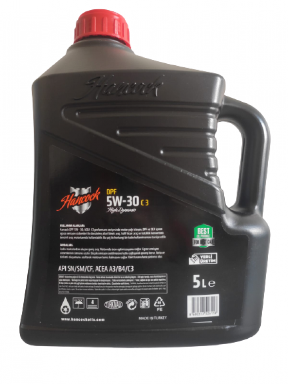 Hancock 5W-30 C3 DPF 5 L Motor Yağı - 2