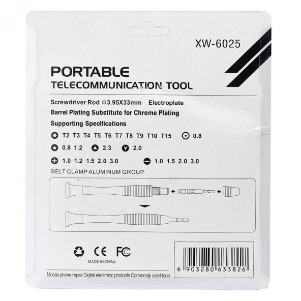 Best XW-6025 25 Parça Değiştirilebilir Tornavida Seti - 4