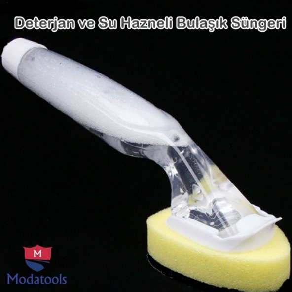Modatools Pratik Bulaşık Süngeri Saplı Deterjan Hazneli 31421S - 2