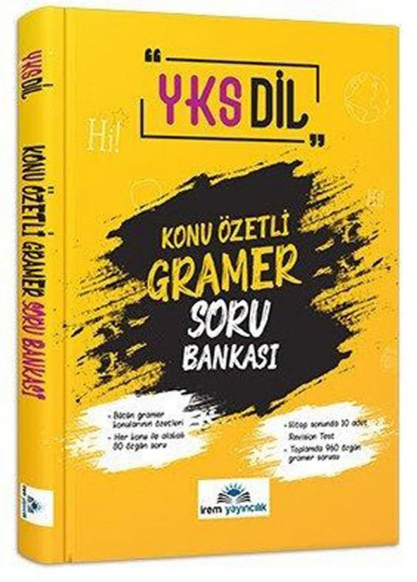 İrem Yayınları Yks Dil Konu Özetli Gramer Soru Bankası