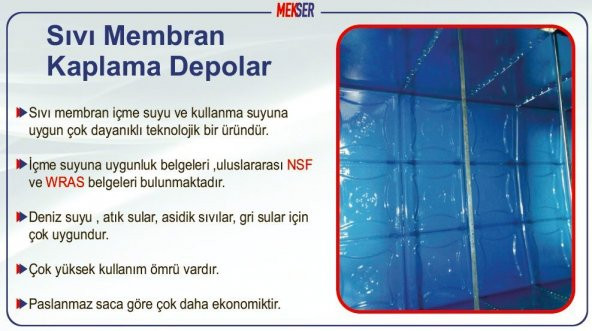 2.5 M³ Sıvı Membran Kaplamalı Paket Su Deposu - 4