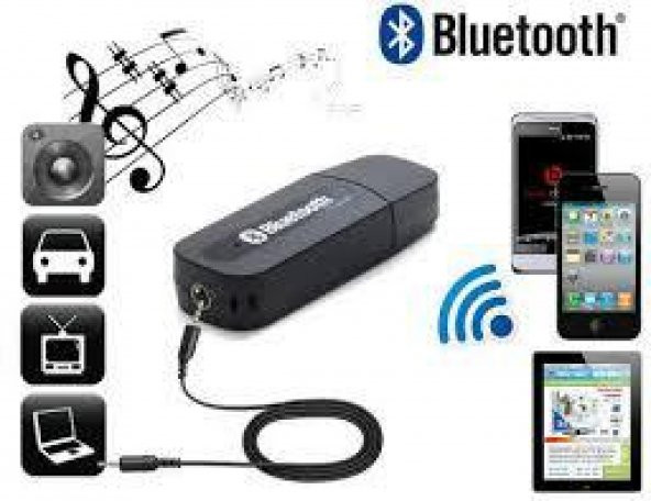 USB Bluetooth Stereo Music Receiver 3.5mm Adapter Dongle