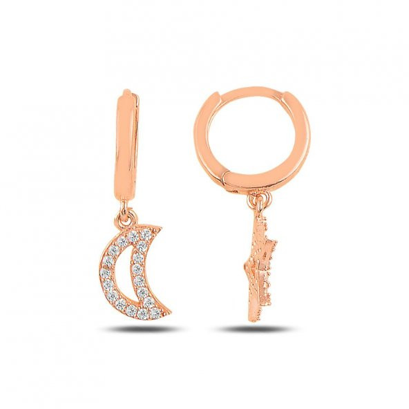 Hilal Ve Yıldız Model Kadın Gümüş Küpe