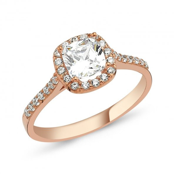 Baget Taşlı Bayan Gümüş Yüzük