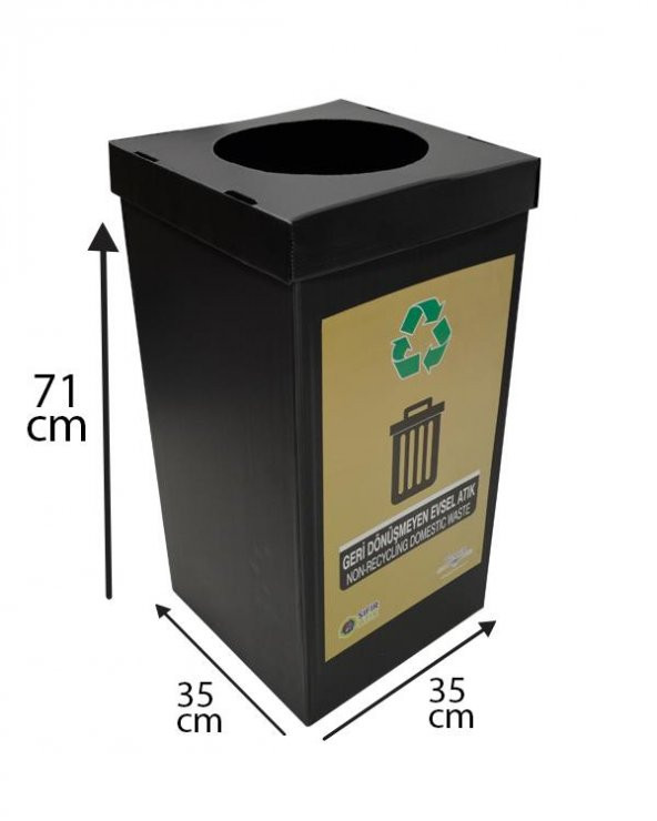 Geri Dönüşüm Kutusu - Geri Dönüşmeyen Evsel Atık - 3