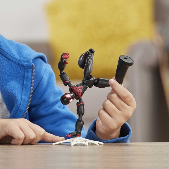 Spiderman Bend Flex Miles Morales Figür - 4