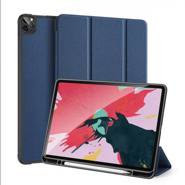 Yukka iPad Pro 12.9 2018 Mavi Mıknatıslı Kapak Kılıf